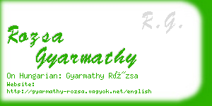 rozsa gyarmathy business card